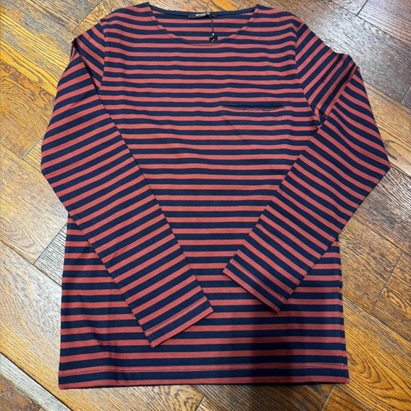 bruuns ba Other - Bruuns Bazaar Rufus Men’s cotton Long Sleeve T-Shirt Striped Red & Blue NWT S